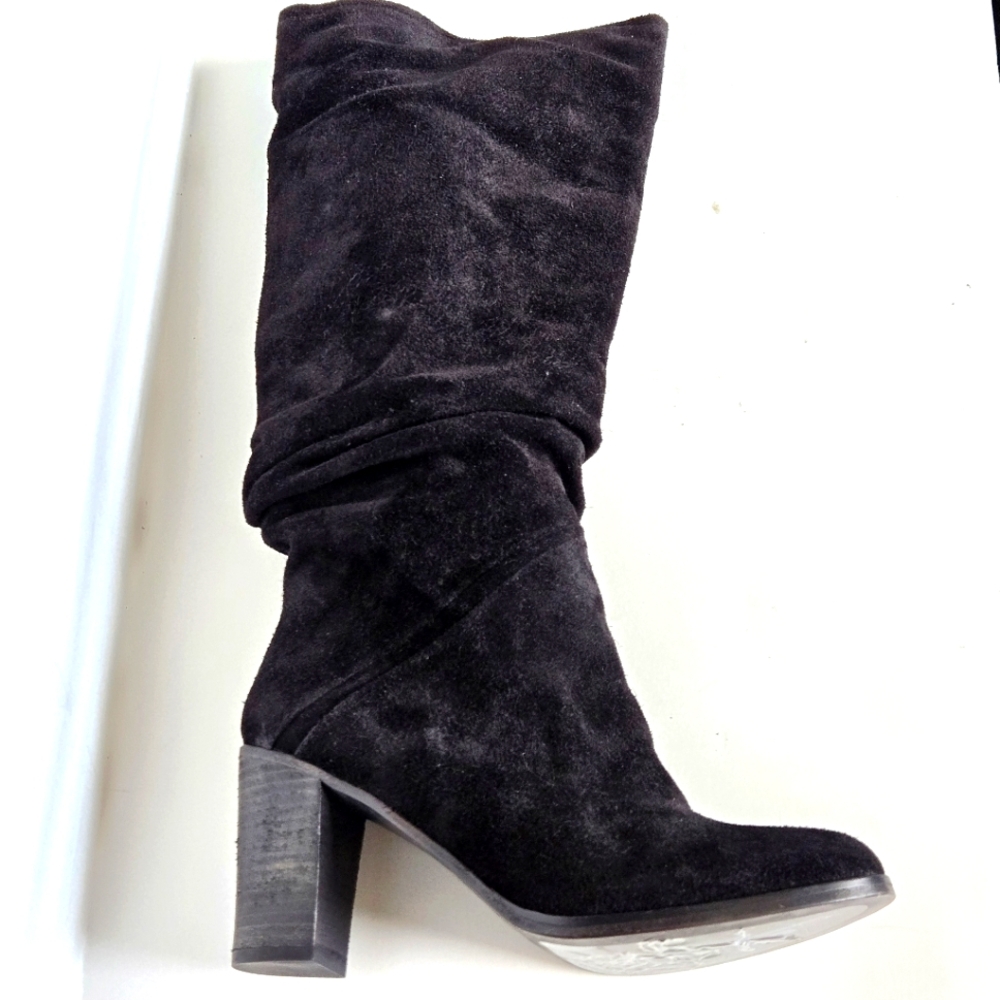 Free People Suede Pre Ruched Slouchy Tall Boots size 36 - Picture 7 of 9